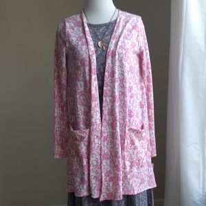 LulaRoe Caroline cardigan-pink floral extra soft